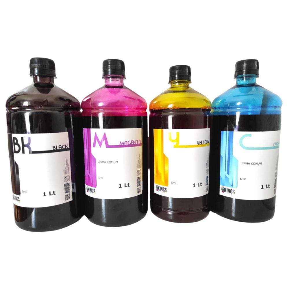 Kit 4 Litros Tinta P/ Epson Ecotank L4260 Kings Of Ink Comum