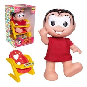 Boneca da Monica na Cadeira de Papinha - Brinquedo - infantil Monica Acessórios de Papinha - Samba toys - PANAMI