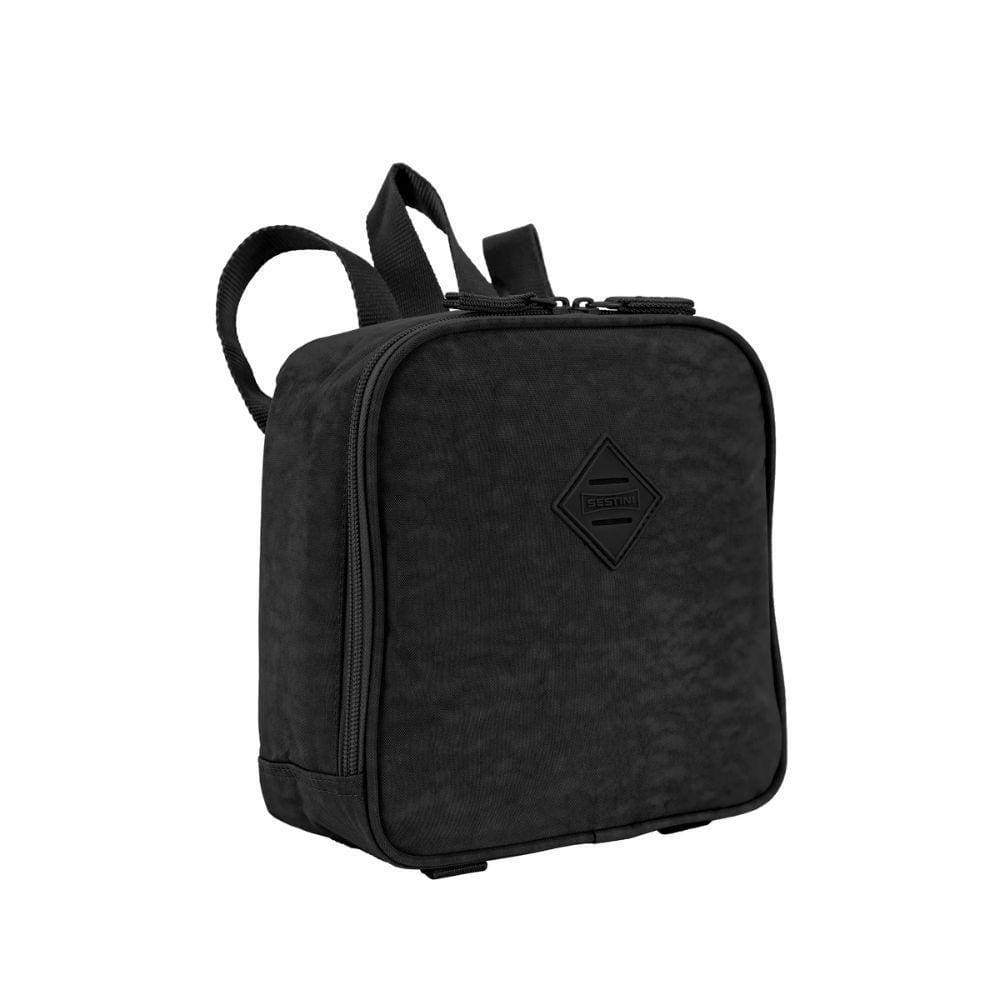 Lancheira Grande Sestini Lunch - Nylon Preto - Escolar