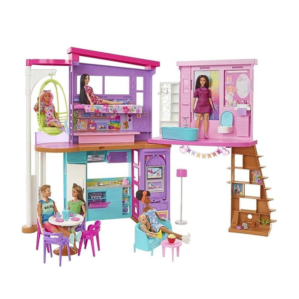 Casa madeira branca da barbie