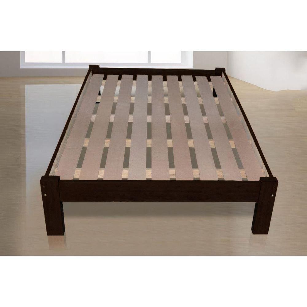 Cama de Casal Turca de Madeira Maciça Angelim Pedra/Tauari
