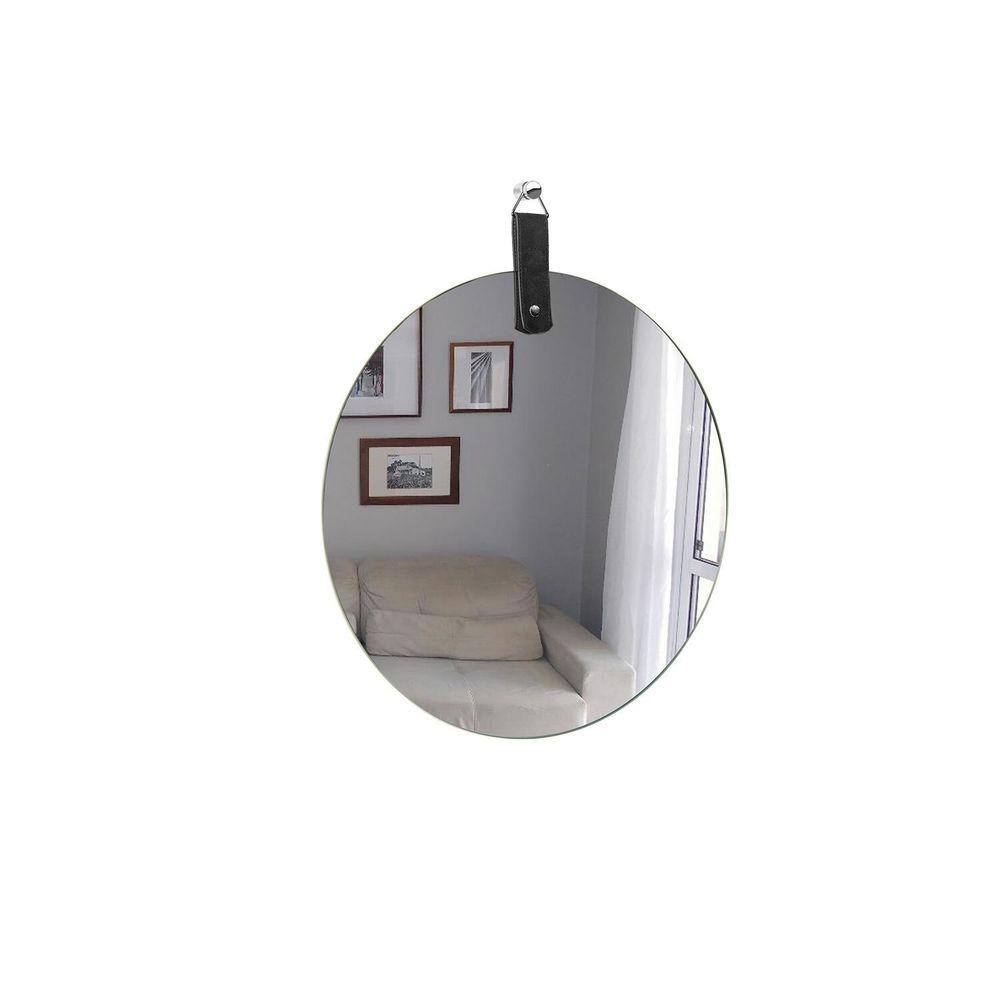 Espelho Decorativo Life Alça Sintético Redondo In House Decor Incolor