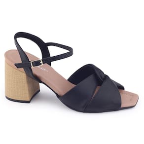Sandália Feminina Piccadilly 626032 Stretch soft salto bloco