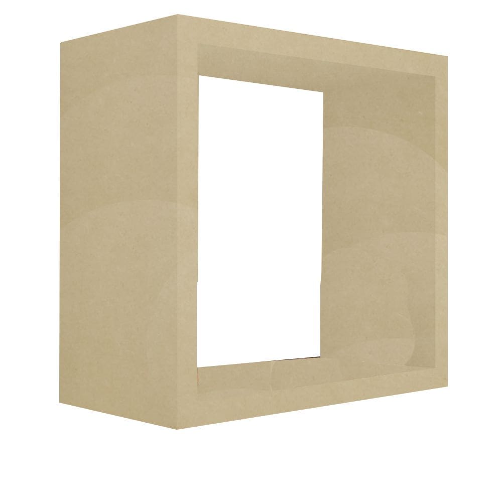 Nicho Decorativo 45X45X15 cm Natural Em Mdf