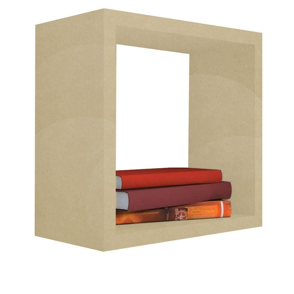 Nicho Decorativo 20x20x20 cm Natural Em Mdf