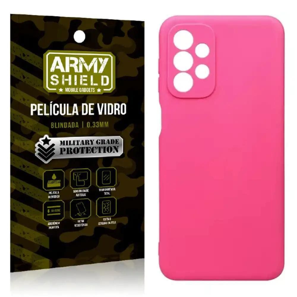 Capa Capinha Pink Samsung A13 5G + Película De Vidro 3D