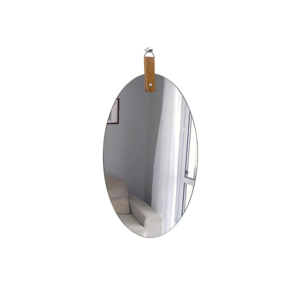 Espelho Decorativo Life Alça Sintético Oval In House Decor Incolor