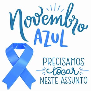 Adesivo Decoração Laço Novembro Azul Prevenção 95X95 Grande