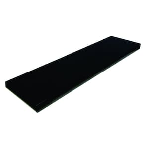 Prateleira Simples Preta 70X15 cm Com Suporte Em Mdf