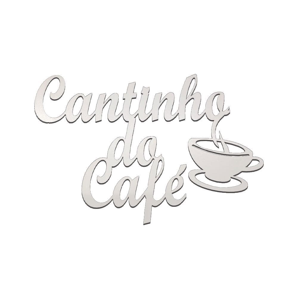 Placa Decorativa Cantinho do Café Branco