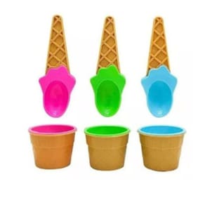 Pote Sobremesa Casquinha Sorvete 200ml c/ Colher