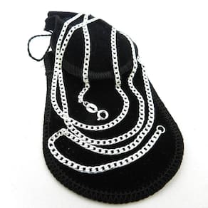 Corrente Masculina 60Cm 3Mm 1X1 Banhada Prata Cr867