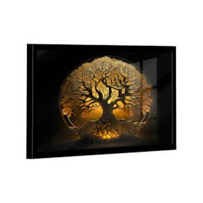 Quadro Árvore Raízes Gold -- BR ARTES