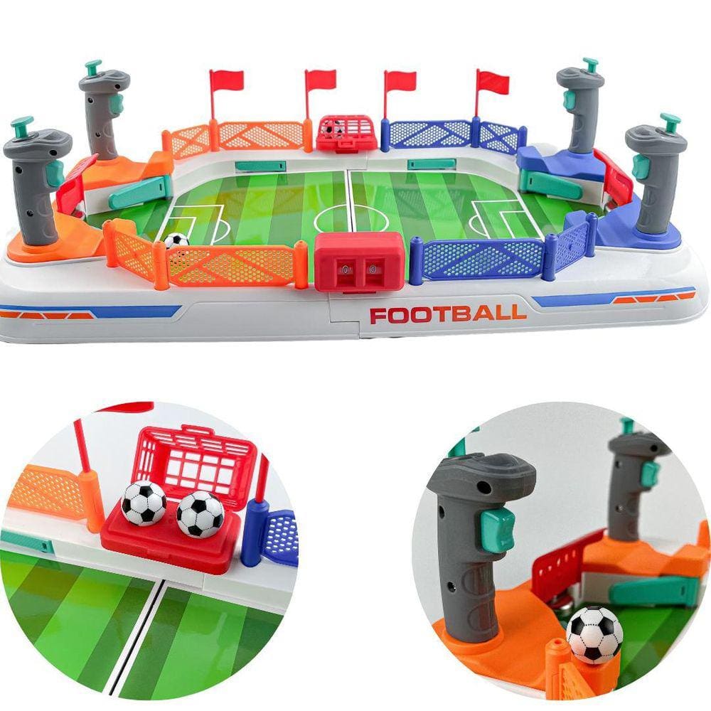 Brinquedo Infantil Jogo Futebol de Botão 1 Jogo c/ 2 times em