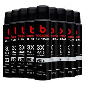 Kit Desodorante Aerosol Bozzano Clinical Clean 150ml - 9 unindades