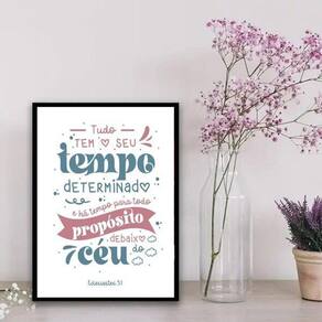 Quadro Há Tempo Para Todo Propósito 45X34Cm Preta