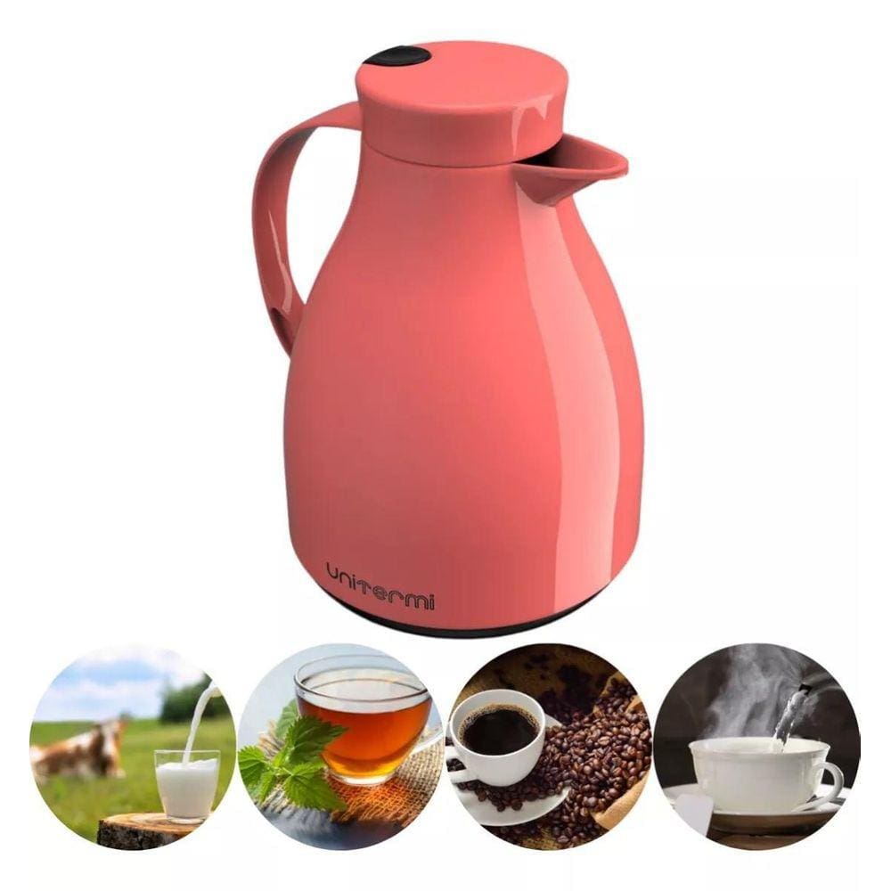 Garrafa Térmica Bule Gatilho 1L - Rosa