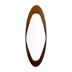 Espelho Emoldurado Oval Antique E2G Design Freijó