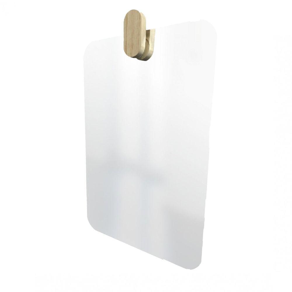 Espelho Decorativo Retangular com Aplique Oblongo Pinus Incolor