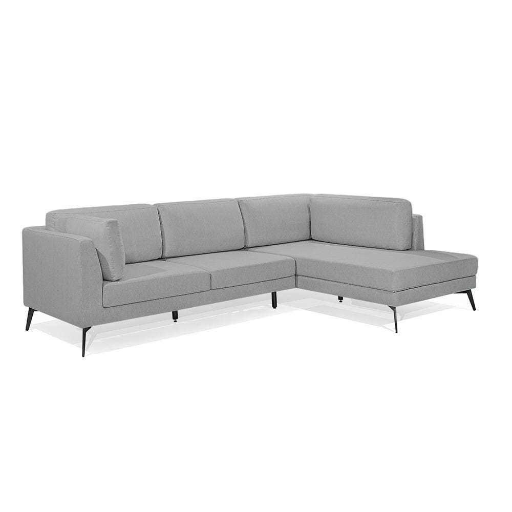 Sofá 4 Lugares com Chaise Direito Cianita Linho 284cm Redenobre