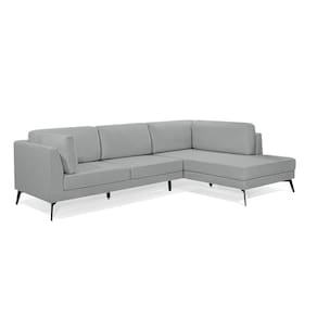 Sofá 4 Lugares com Chaise Direito Cianita Linho 284cm Redenobre