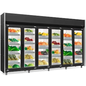 Refrigerador Vertical Hortifruti 6 Portas de Vidro GEAS6P Gelopar