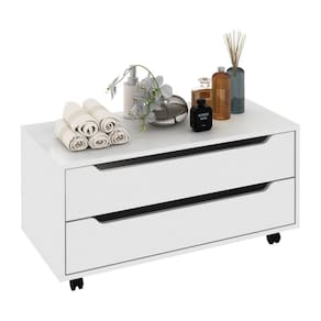 Gabinete Banheiro 80cm 2 Gavetas Retrô com Rodízios Multimóveis CR10121
