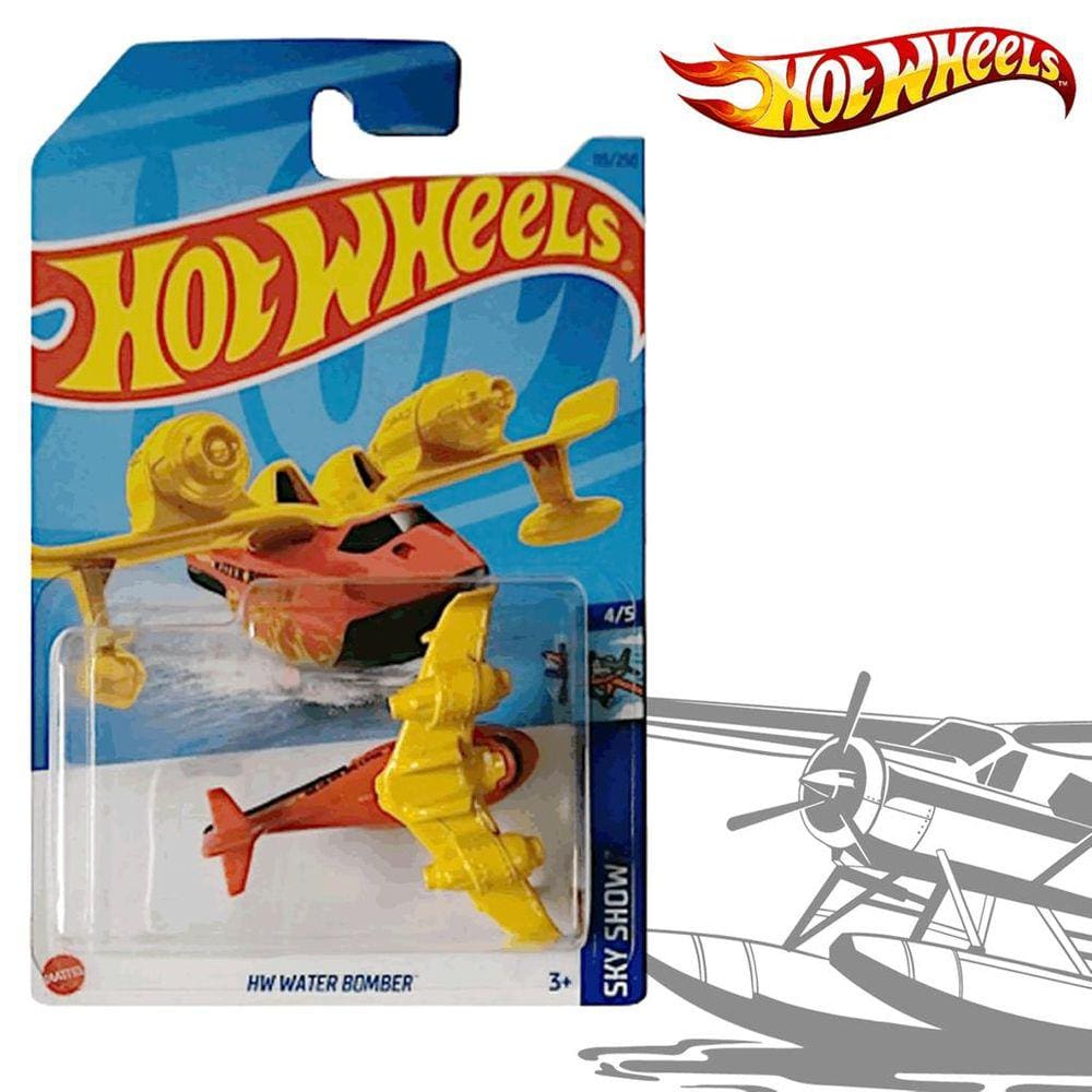 Carrinho Hot Wheels Hidroavião Water Bomber Laranja