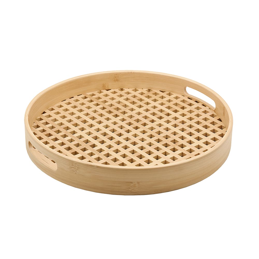 Bandeja de Bambu Oikos Vazada 40cm Redonda