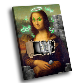 Quadro Monalisa Money -- BR ARTES Pequeno 60x40