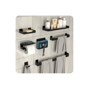Kit de Acessórios Para Banheiro 7 Peças Preto F.ELG
