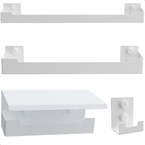Kit de Acessórios Para Banheiro Branco 4 Peças F.ELG