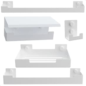 Kit de Acessórios Para Banheiro Branco 5 Peças F.ELG