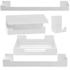 Kit de Acessórios Para Banheiro Branco 6Pcs F.Master Slim DF