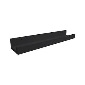 Prateleira Tempero Simples 30 Cm Preto Em Mdf