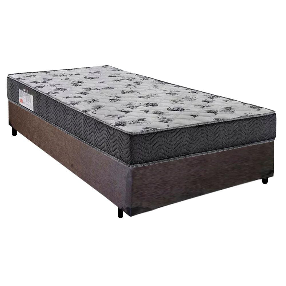 Cama Box Solteiro Suede + Colchão De Espuma D33 - SerenePrime - 88cm