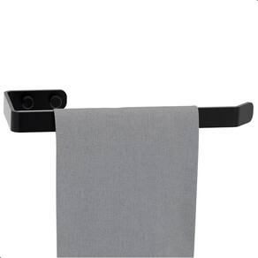 Porta Toalha De Rosto De Banheiro Preto Fosco F.Plus