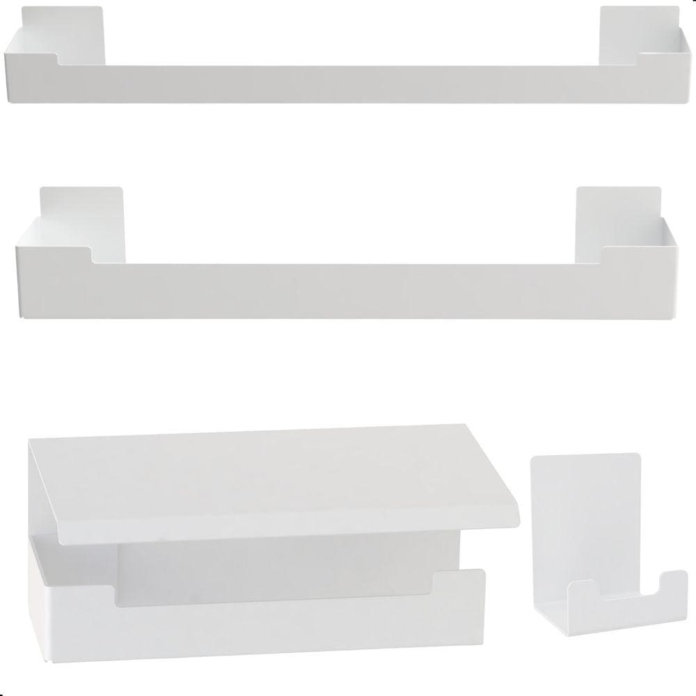 Kit de Acessórios Para Banheiro Branco 4Pcs F.Master Slim DF