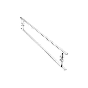 Puxador Para Porta De Correr Vidro Madeira Inox 80cm MS FS