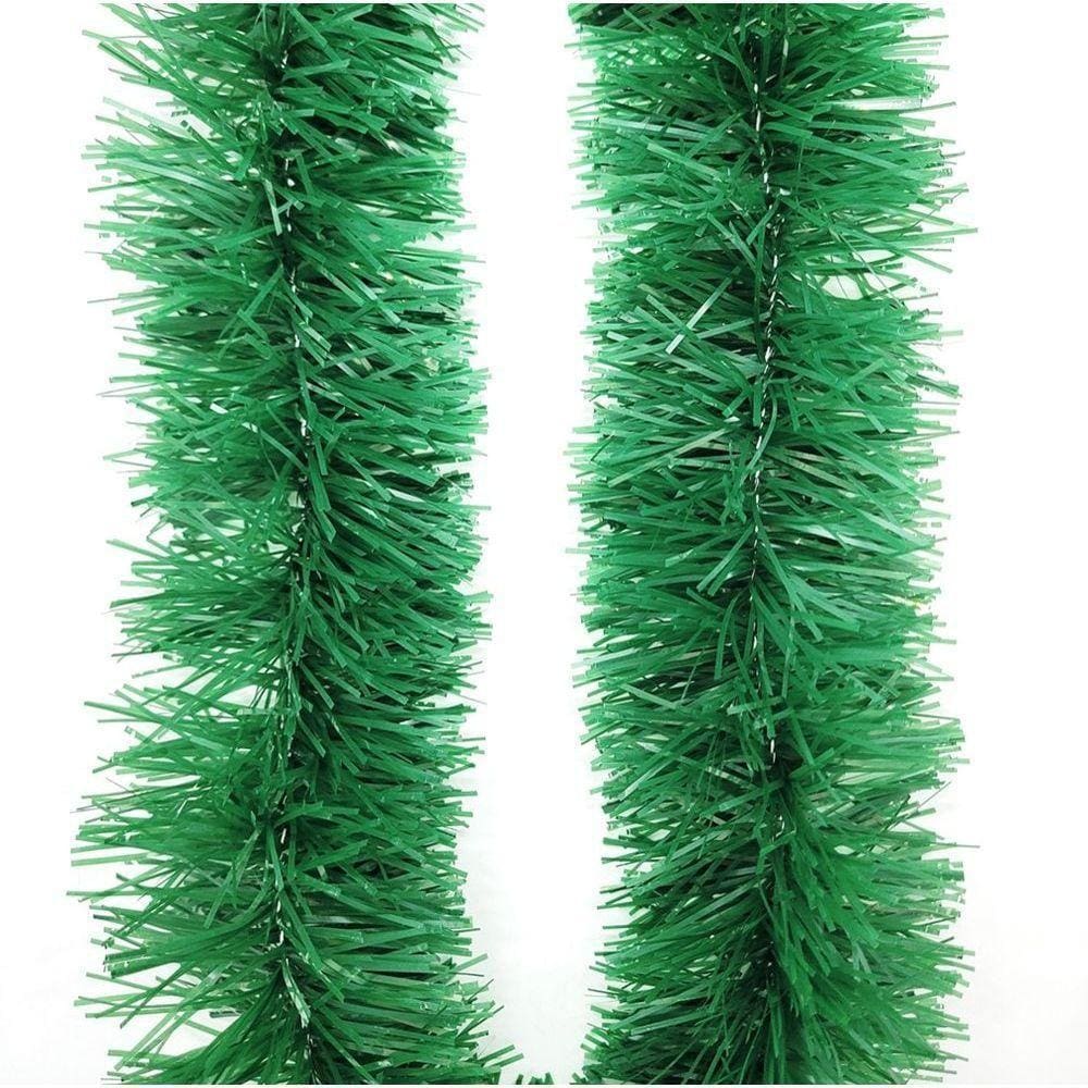 Kit 2 Festão De Natal Verde Opaco 9cm X 2m Total 4 Metros