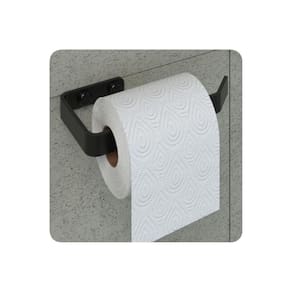 Suporte Porta Papel Higiênico De Parede Preto Fosco F.Plus