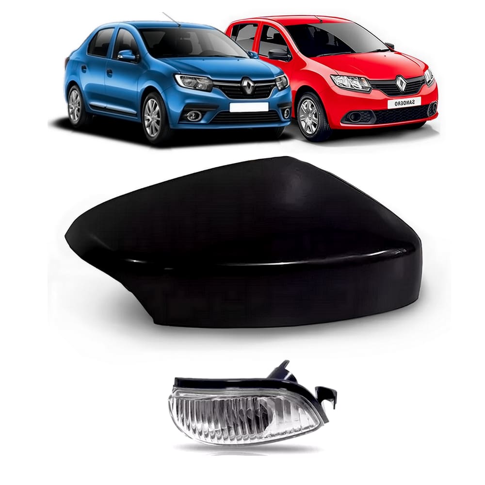 Kit Pisca + Capa Retrovisor Sandero 15 16 17 18 2019 P/ pintar passageiro