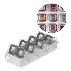 Porta Temperos Pote Hermético Organizador Condimentos 9Pçs