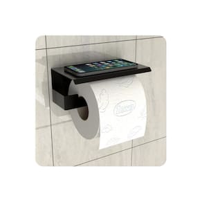 Porta Papel Higienico Com Apoio Para Celular Preto F.ELG