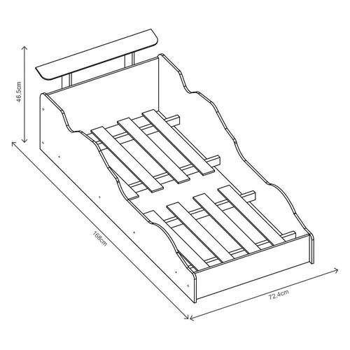 Cama Carro Infantil Masculina 100% MDF Para Colchão de 70x150cm - Drift -  Azul - Home Shop Móveis - Loja virtual