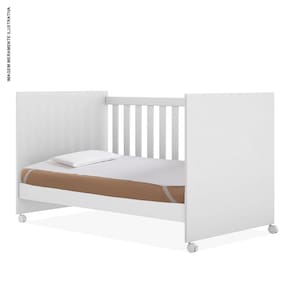 Protetor de Colchão Berço Impermeável 130cm x 60cm Antiácaro Branco