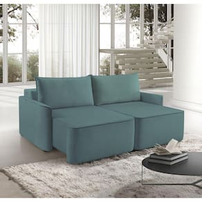 Sofá Retrátil 200cm com Kit Entrada USB 2 Lugares Moon 2325 Verde