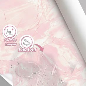Papel De Parede Painel 3D Mármore Rosa Carrara 2,5M