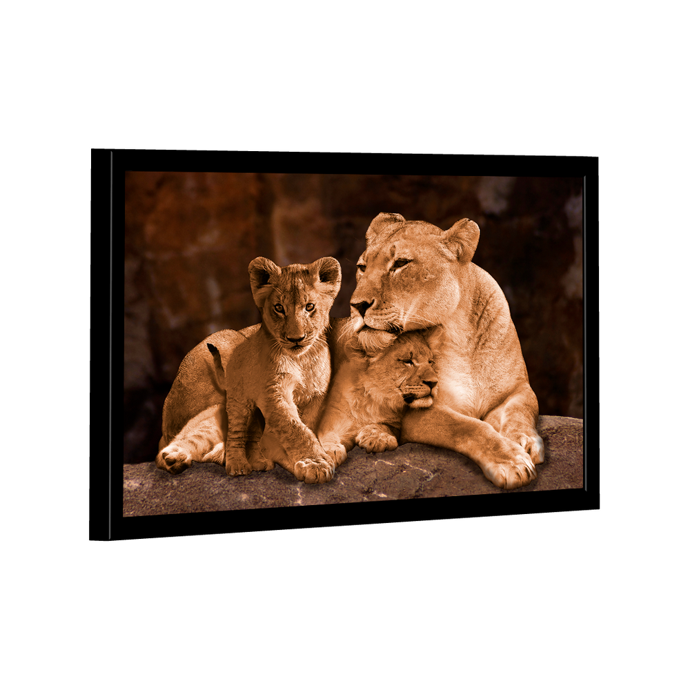 Quadro Leoa e 2 Filhotes -- BR ARTES