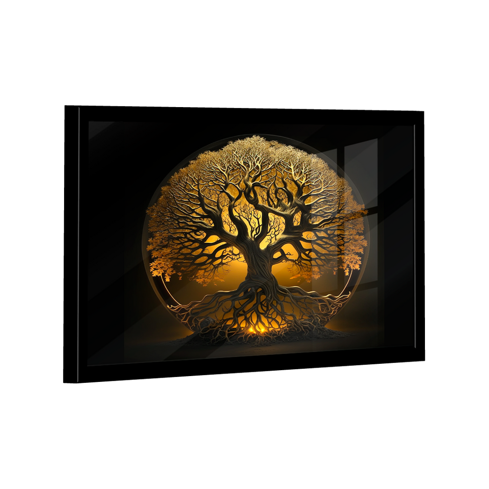Quadro Árvore Raízes Gold -- BR ARTES